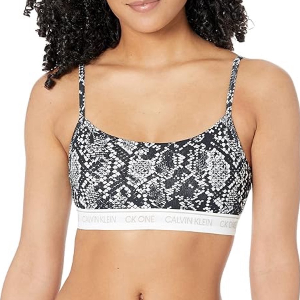 Calvin Klein CK ONE BLACK RATTLE SNAKE BRALETTE- Brand New With Tags